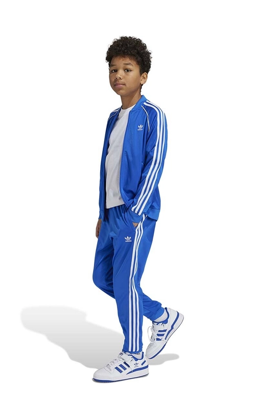 Детски суичър adidas Originals SST TRACK TOP без качулка син IY1583