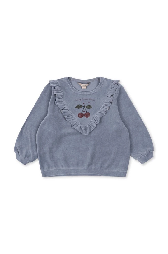 Dětská mikina Konges Sløjd WALLY FRILL SWEATSHIRT GOTS KS101731 modrá AW24