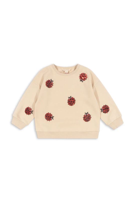 Konges Sløjd bluza dziecięca LOU LADYBUG GLITTER SWEATSHIRT KS102204 beżowy AW24