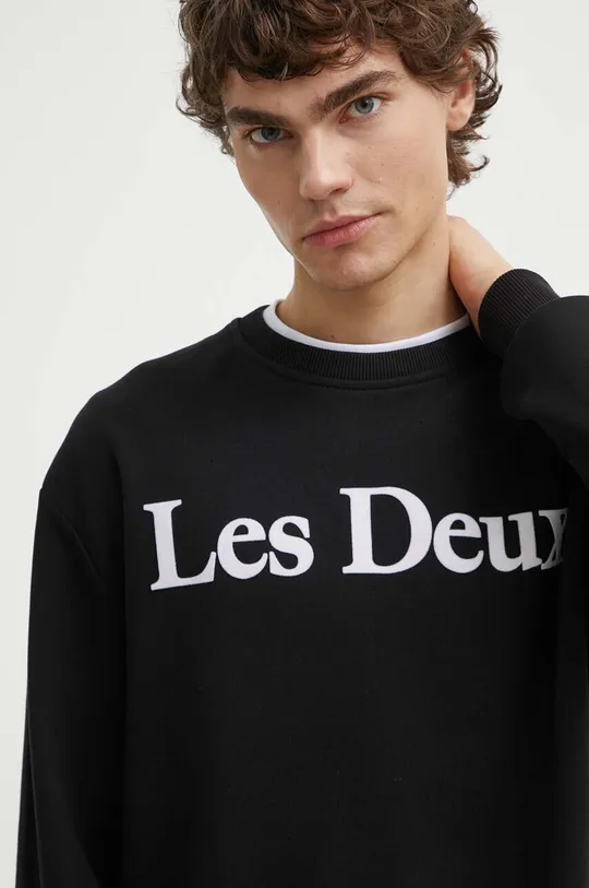 μαύρο Βαμβακερή μπλούζα Les Deux