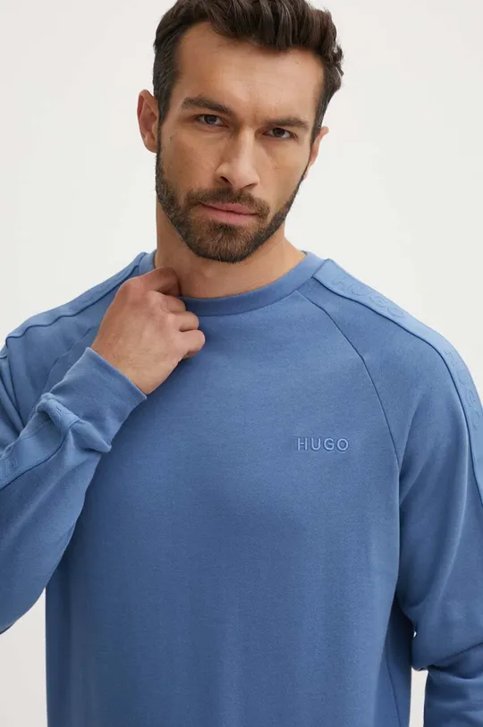 niebieski HUGO bluza bawełniana lounge Męski