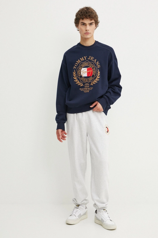 Tommy Jeans hanorac de bumbac DM0DM19243 bleumarin AW24