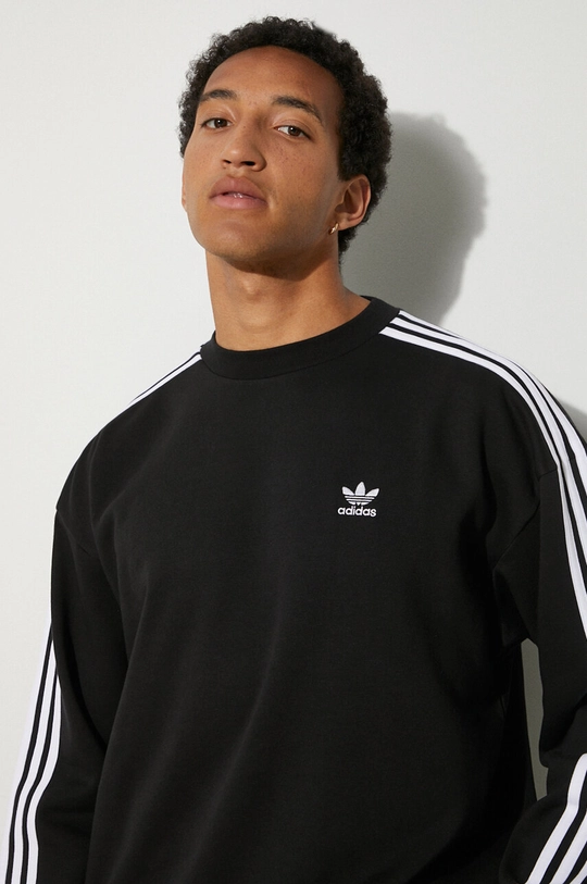 adidas Originals felpa Adicolor Oversized Crew applique nero IZ1829