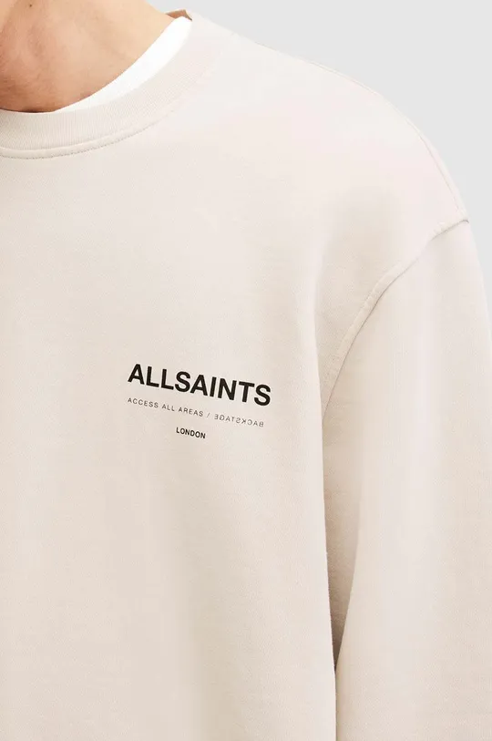 Βαμβακερή μπλούζα AllSaints ACCESS μπεζ