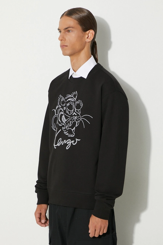 Kenzo cotton sweatshirt Gots Star Tiger Emb Classic black FE65SW2184MG.99J