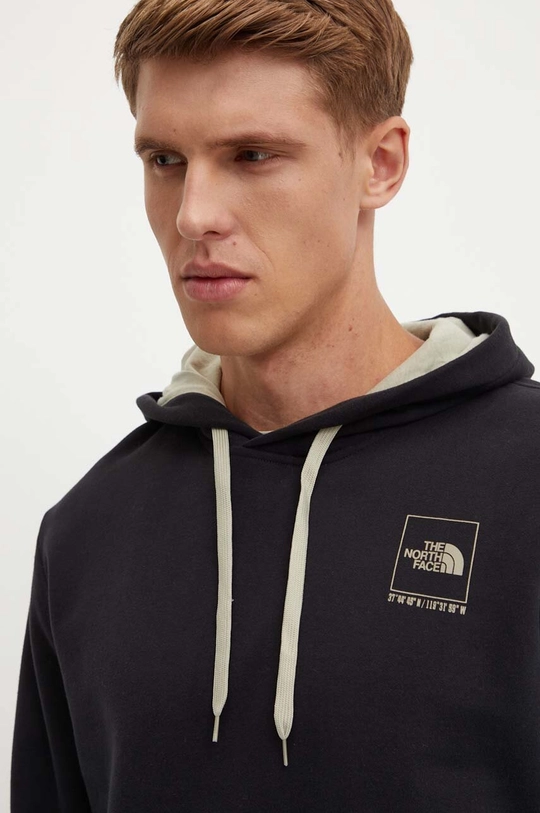 Bombažen pulover The North Face Coordinates Hoodie črna NF0A89D9JK31