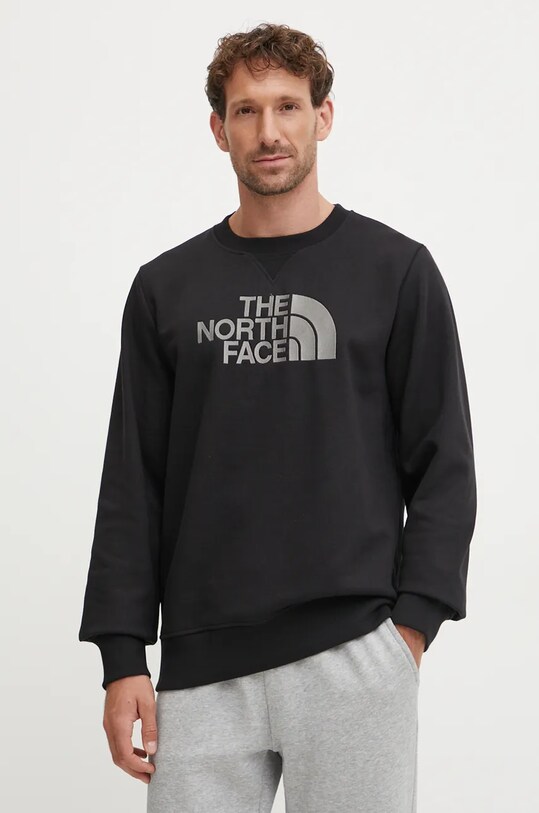 Кофта The North Face Drew Peak мужская цвет чёрный с аппликацией ...
