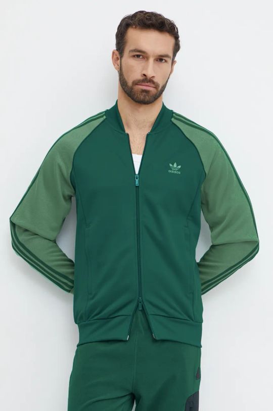 Суичър adidas Originals Adicolor Classics SST Tracktop щампа зелен IY8731