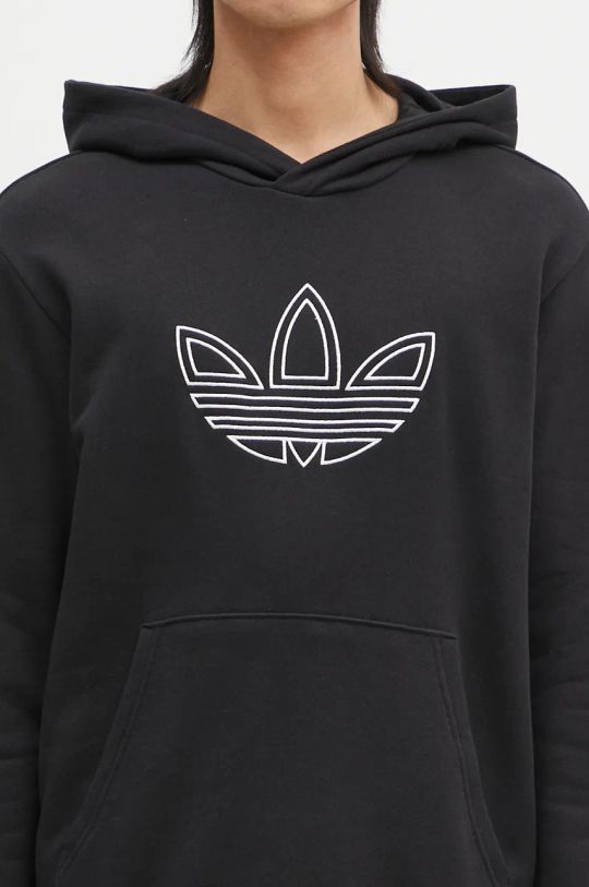 adidas Originals cotton sweatshirt Outline Hoodie black JJ1506