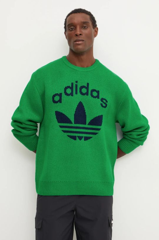 adidas Originals pulover Knit Crewneck verde JN5966