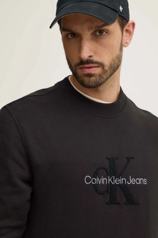 Pamučna dukserica Calvin Klein Jeans crna J30J326144