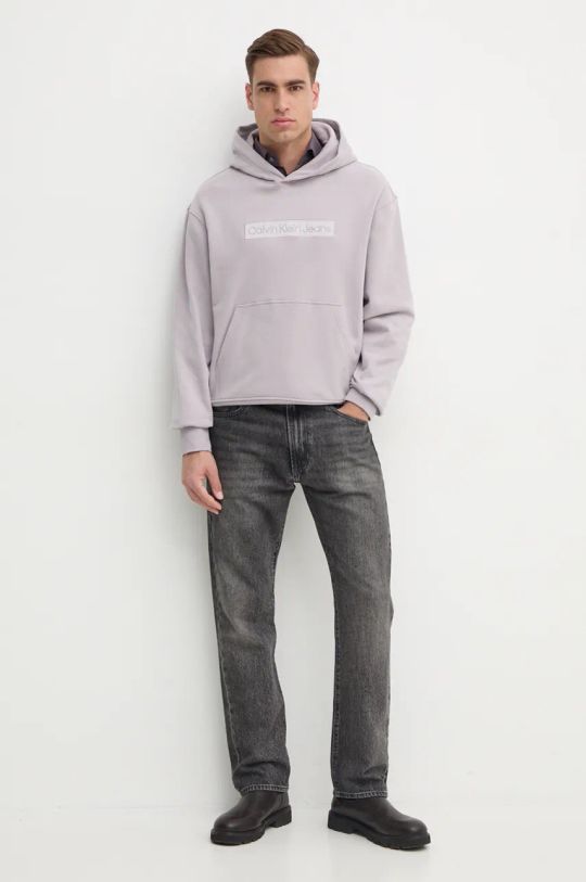 Calvin Klein Jeans felpa in cotone J30J326147 grigio AW24