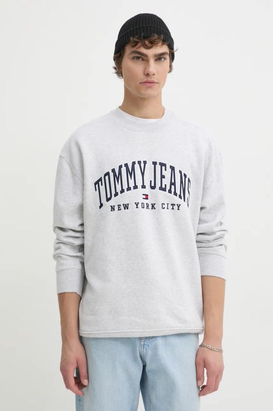 Tommy Jeans bluza imprimeu gri DM0DM19757