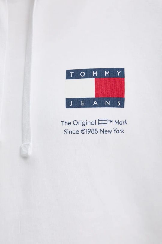 Памучен суичър Tommy Jeans DM0DM20500 бял