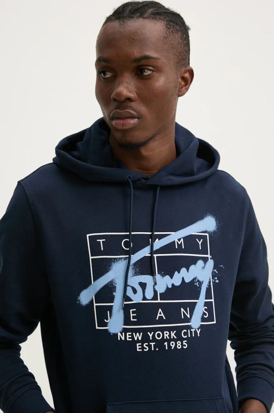 Tommy Jeans felpa in cotone con blu navy DM0DM20593