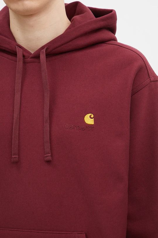 Mikina Carhartt WIP Hooded American Script Sweat I028279.2BYXX burgundské