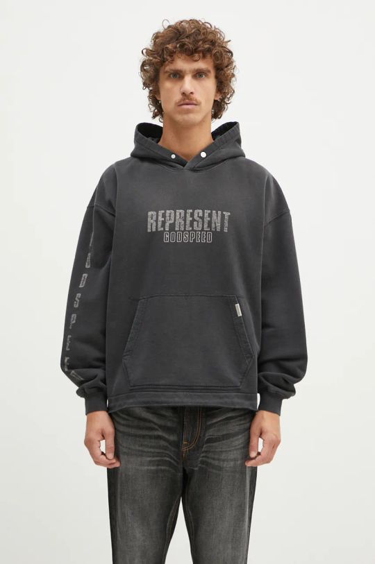 Oblečenie Bavlnená mikina Represent Godspeed Hoodie MLM4226.210 sivá