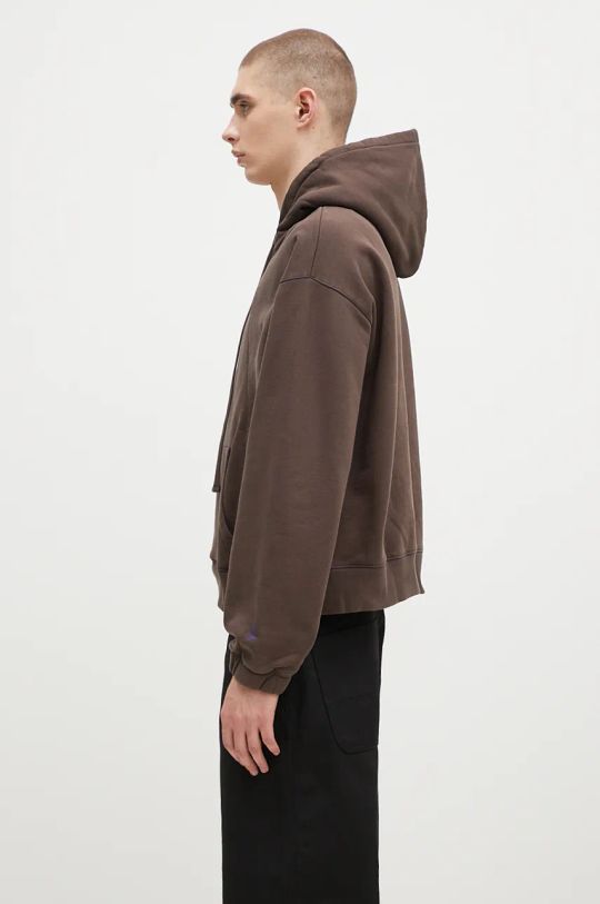 Βαμβακερή μπλούζα A-COLD-WALL* Millbank Hoodie ACWMW197 καφέ AW24