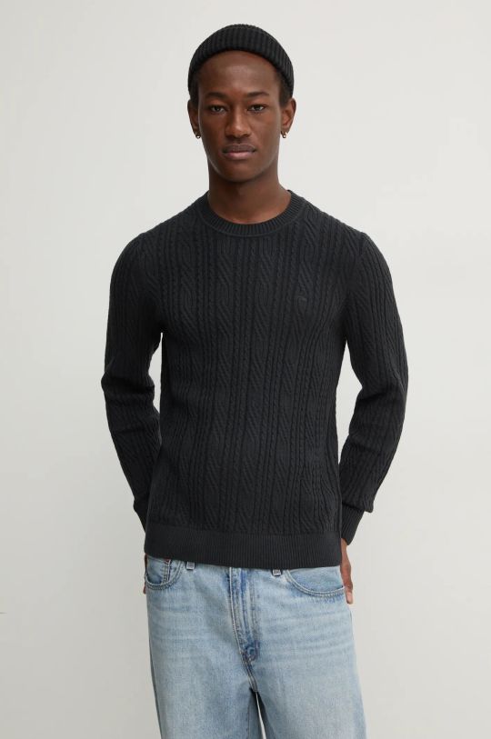 Abercrombie & Fitch sweter z domieszką wełny okrągły czarny KI120.4197.900