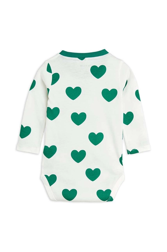 Mini Rodini body niemowlęce Hearts 2464010575 biały AW24