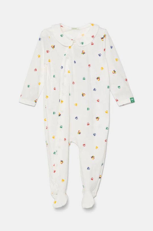 Pamučni kombinezoni za bebe United Colors of Benetton Proizvod za bebe bijela 3MR70T01W.W.Seasonal