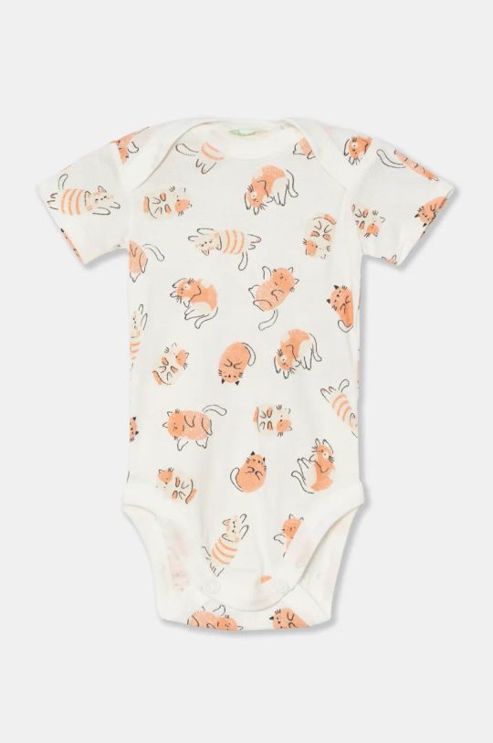 BIMBA United Colors of Benetton body di cotone neonato/a pacco da 2 3GI70B00S.G.W.Seasonal arancione