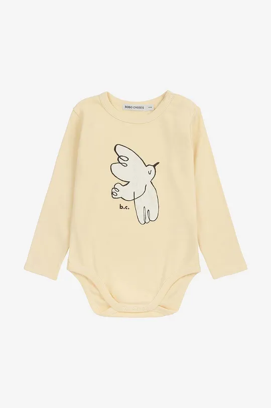 Kojenecké body Bobo Choses Freedom Bird 224AB004 žlutá AW24