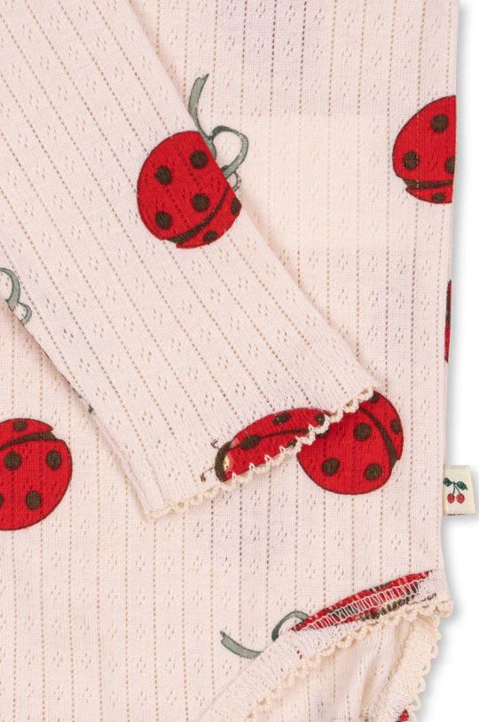 Pamučni bodi za bebe Konges Sløjd MINNIE LADYBUG BODY GOTS bež KS102207