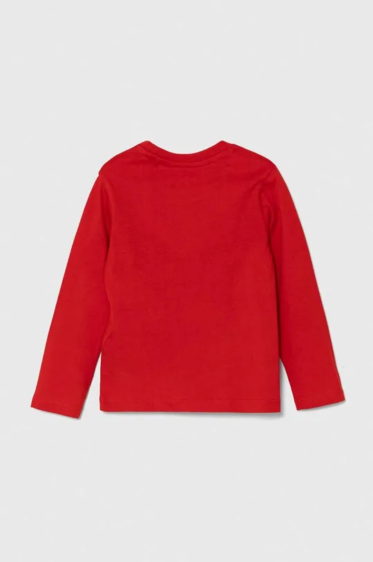 Detská bavlnená košeľa s dlhým rukávom Guess červená