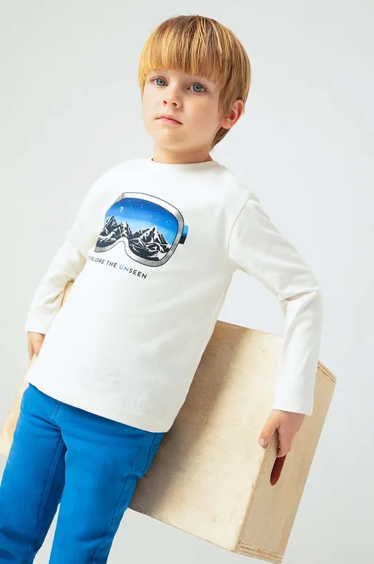 Detská bavlnená košeľa s dlhým rukávom Mayoral Chlapčenský