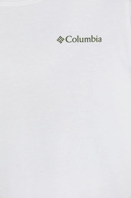 Băieți Columbia longsleeve din bumbac pentru copii Dobson Pass 1954931 alb