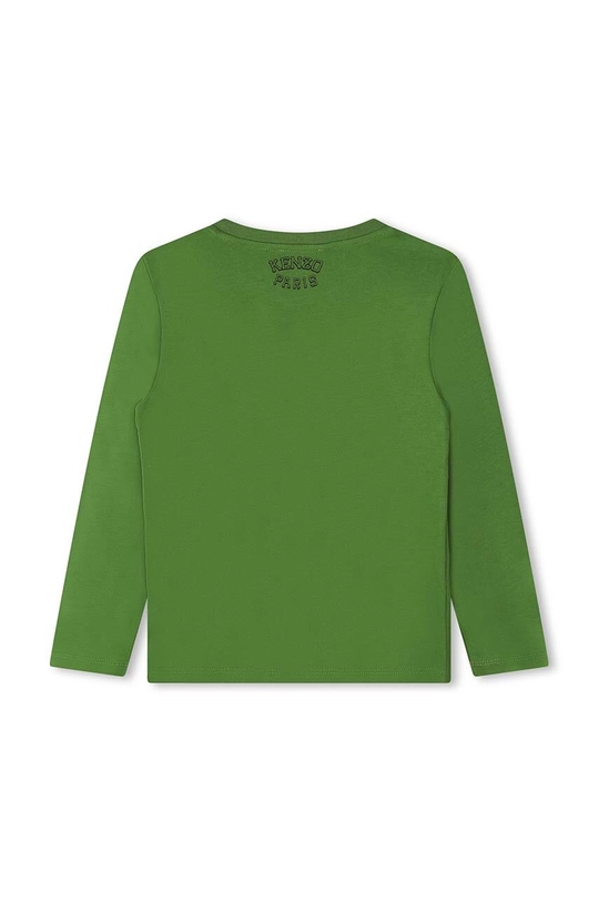 Хлопковый детский лонгслив Kenzo Kids K60766.86.108 зелёный AW24