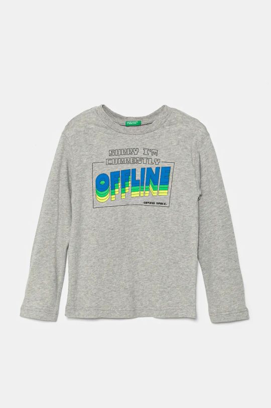 United Colors of Benetton longsleeve in cotone bambino/a cotone grigio 3ATNC10KT.G.Seasonal