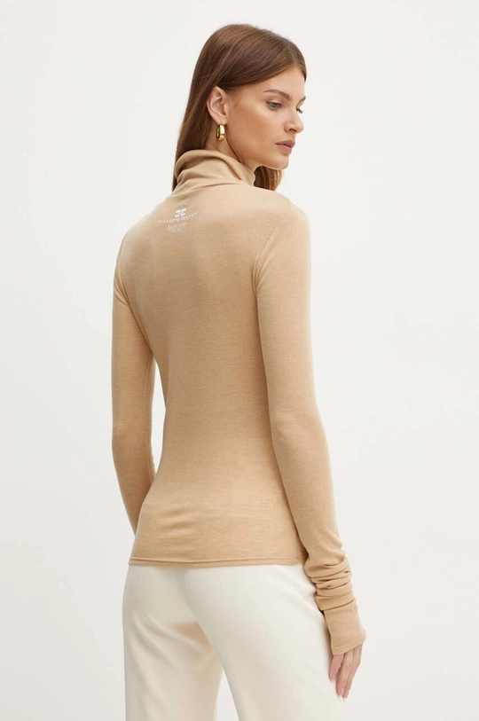 Îmbrăcăminte Elisabetta Franchi longsleeve din amestec de lana MA94B46E2 bej