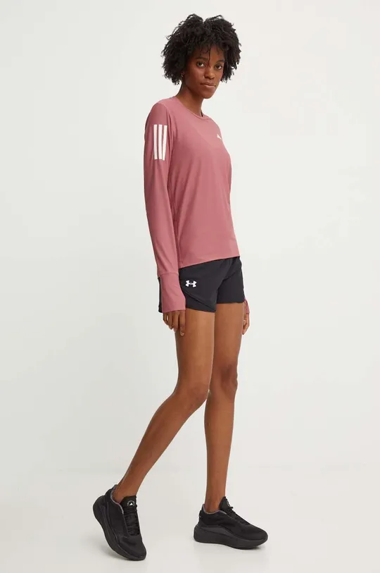 Μακρυμάνικο μπλουζάκι για τρέξιμο adidas Performance Own The Run Base ροζ