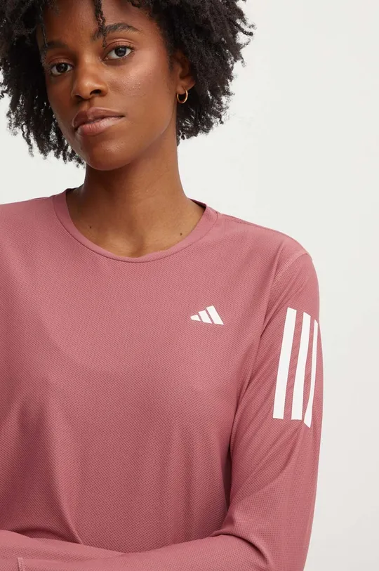 ροζ Μακρυμάνικο μπλουζάκι για τρέξιμο adidas Performance Own The Run Base
