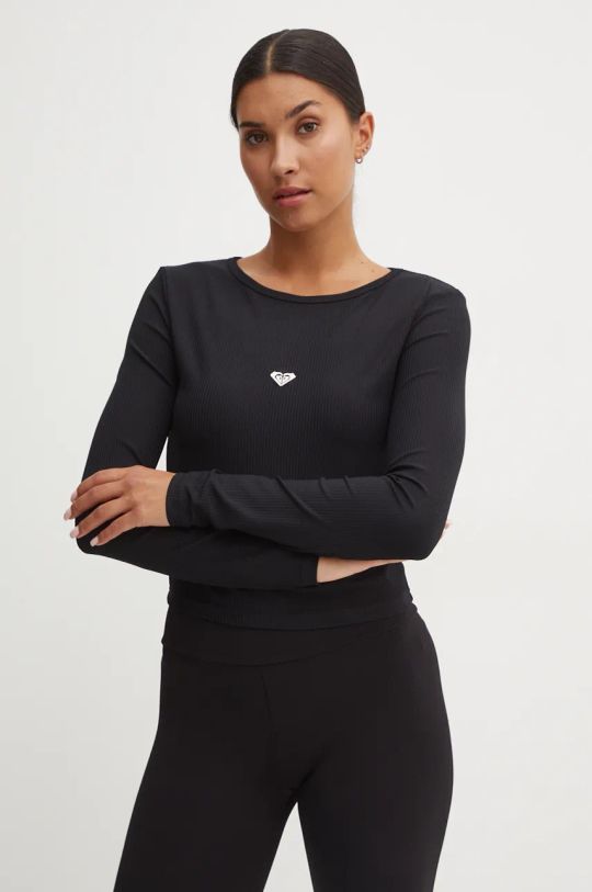 Roxy longsleeve de yoga Rise & Vibe uni negru ERJKT04175