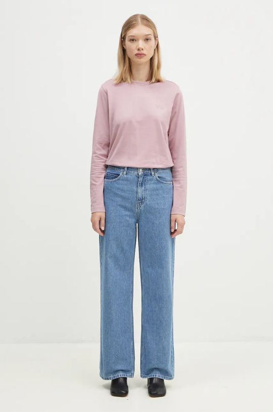 Y-3 top a maniche lunghe in cotone Regular Longsleeve Tee JD9823 rosa