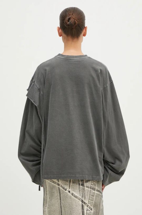 Odjeća Pamučna majica dugih rukava Ottolinger Deconstructed Oversized Longsleeve 2215010111 siva