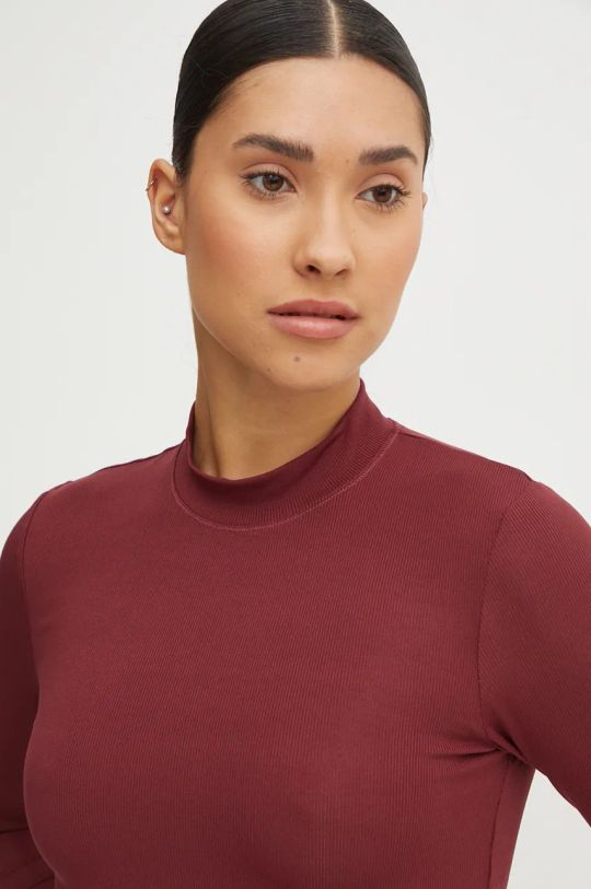 Casall longsleeve de yoga Soft Rib burgundia 24234.