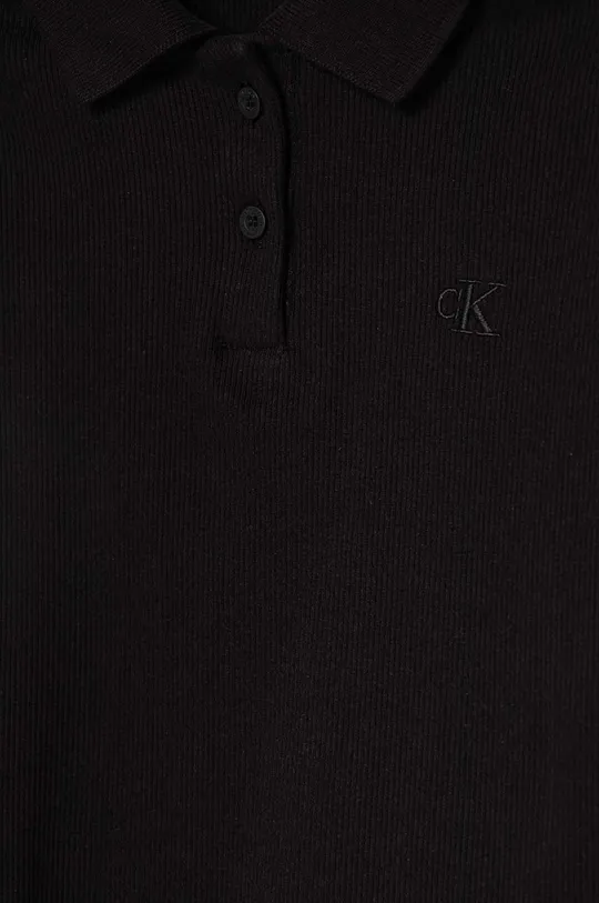 Девочка Детский лонгслив Calvin Klein Jeans IG0IG02533.9BYH. чёрный