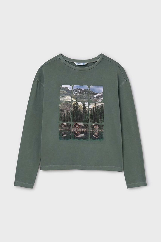 Mayoral longsleeve din bumbac pentru copii 7010.8D.Junior.9BYH verde AW24