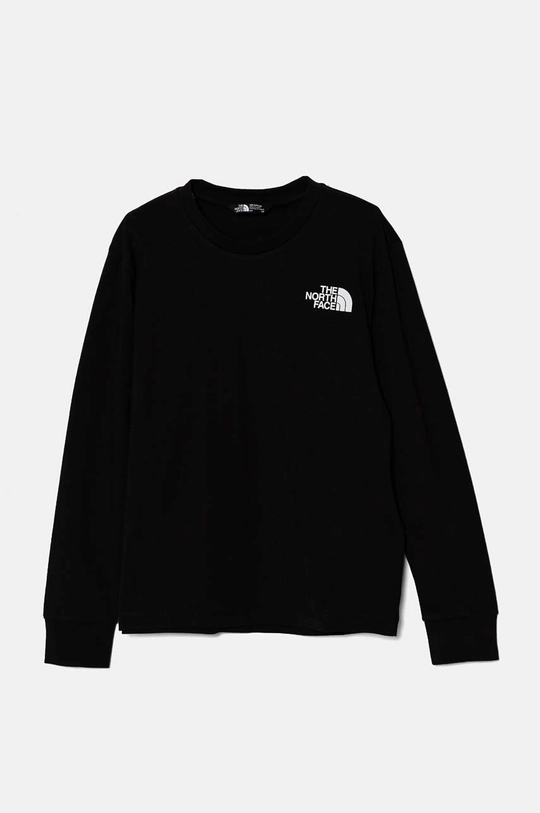 Detská bavlnená košeľa s dlhým rukávom The North Face VERTICAL GRAPHIC RELAXED LS TEE bavlna čierna NF0A89J3JK31