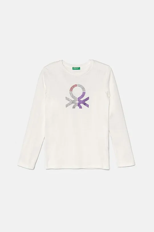 United Colors of Benetton maglia a maniche lunghe in cotone per bambini cotone bianco 3I9WC10JR.G.Seasonal