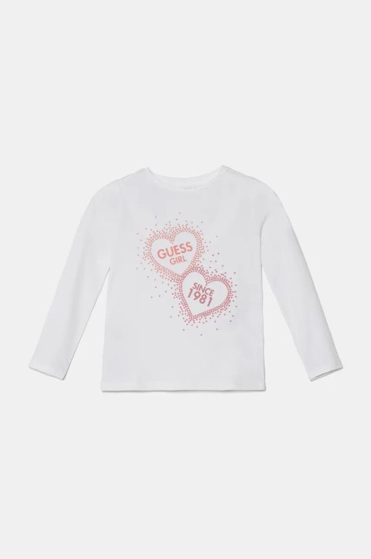 Guess longsleeve dziecięcy z elastanem biały K4BI04.J1314.9BYH