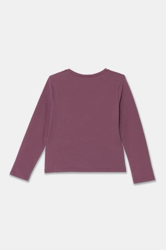 Хлопковый детский лонгслив United Colors of Benetton 3ATNG10GA.P.Seasonal фиолетовой AW24