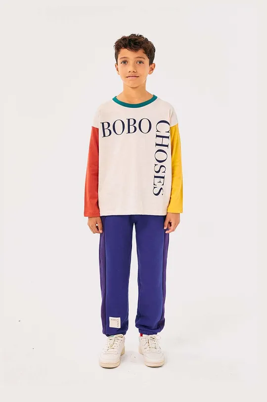 Дитячий бавовняний лонгслів Bobo Choses 224AC014 барвистий