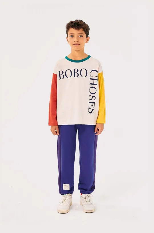 Bobo Choses longsleeve bawełniany dziecięcy 224AC014 multicolor