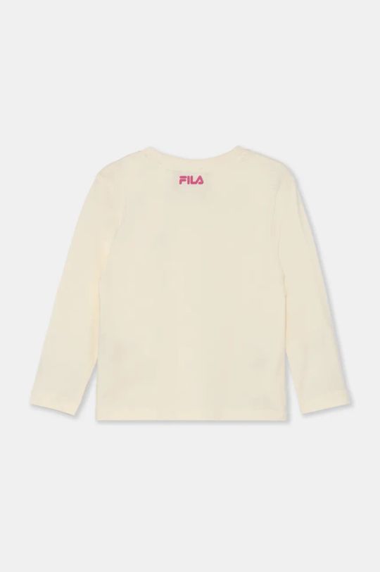 Дитячий бавовняний лонгслів Fila LIEPGARTEN FAK0361 бежевий AW24