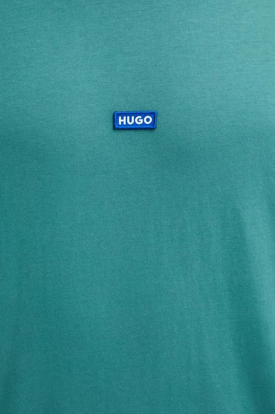 Bavlnené tričko s dlhým rukávom Hugo Blue Pánsky